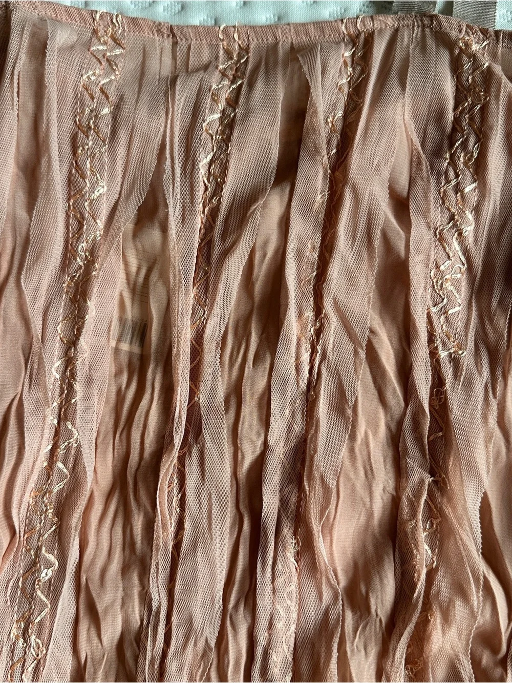 Vintage Free People dusty rose sheer blouse